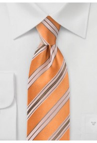 Krawatte mediterrane Streifen kupfer-orange