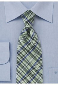 Krawatte dichtes Glencheckdesign blassgrün