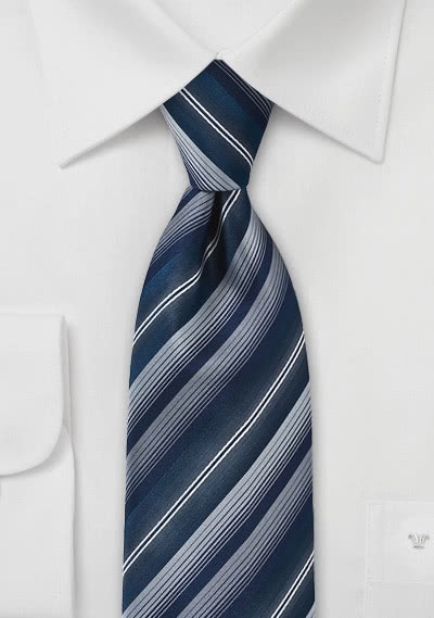 Krawatte ausgefallene Streifen silber