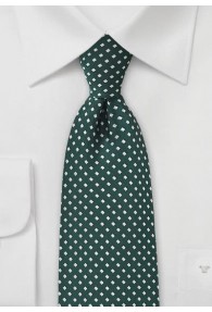 Krawatte Punkte-Vierecke dunkelgrün
