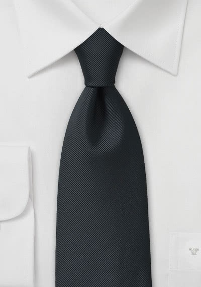 Krawatte feingerippte Oberfläche schwarz