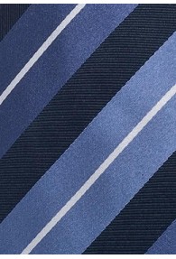 Krawatte XXL  Streifendesign navy hellblau