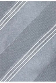 Festliche Krawatte Silber Streifen