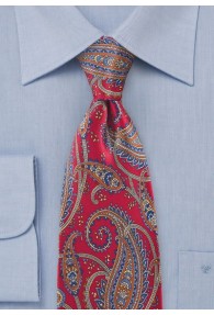 Krawatte extrovertiertes Paisley rot