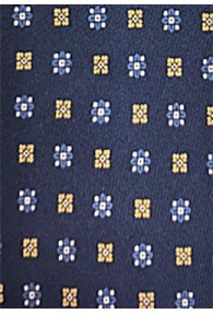 Krawatte nachtblau Blümchenmuster