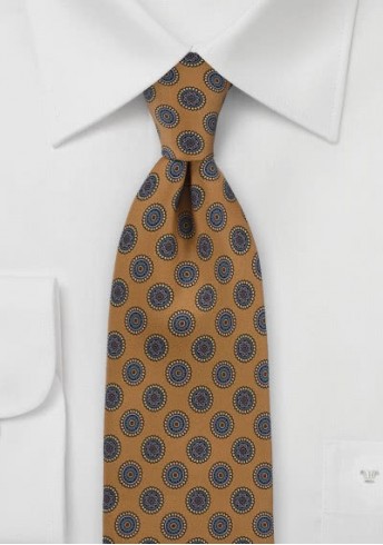 Krawatte traditionsreiches Emblem-Pattern kupfer