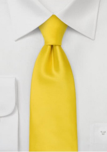 Clip-Krawatte einfarbig gelb