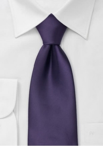 Extra lange Krawatte in dunklem violett Extra lange Krawatte in dunklem violett