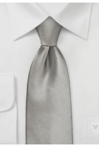 Extra lange Krawatte monochrom altsilber