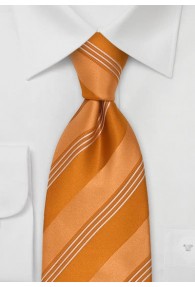 Krawatte orangebraun Linien