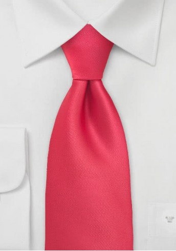 XXL-Krawatte tomatenrot einfarbig