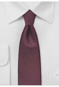 Schmale Krawatte strukturiert bordeaux fast metallartig
