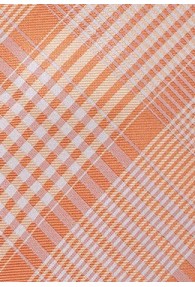 Krawatte orange Karomuster
