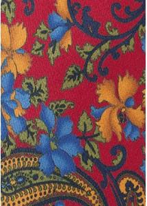 Krawatte Blümchenmotiv rot