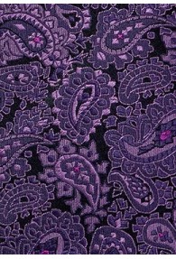 Perfekte Krawatte Paisley violett schwarz