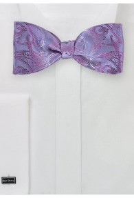 Paisleymuster-Selbstbinderfliege violett magenta