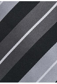 XXL-Krawatte Streifendessin silber schwarz