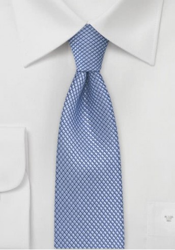 Schmale Businesskrawatte monochrom strukturiert taubenblau Schmale Businesskrawatte monochrom strukturiert taubenblau