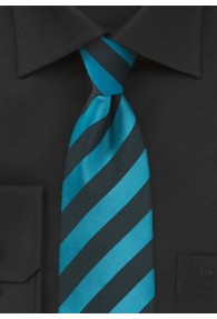Krawatte Streifendesign petrol schwarz