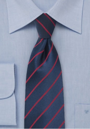 Krawatte Business-Linien navy rot