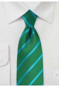 Krawatte Streifendessin dunkelgrün aqua