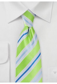 Krawatte Multi-Linien giftgrün