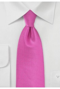 Krawatte einfarbig strukturiert magenta