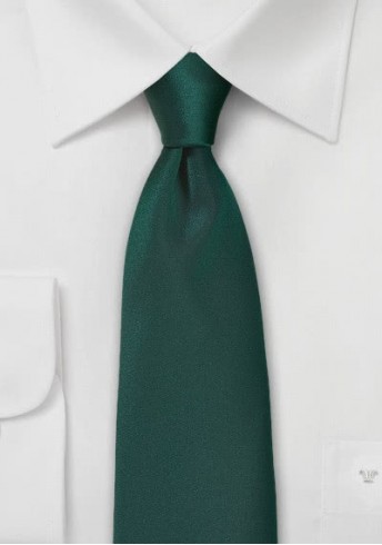 Krawatte einfarbig Poly-Faser dunkelgrün