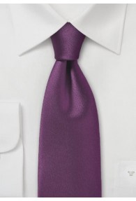 Krawatte monochrom Poly-Faser aubergine