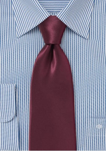 Krawatte italienische Seide weinrot monochrom