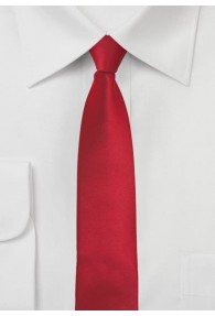 Krawatte einfarbig Red-Pepper schmal