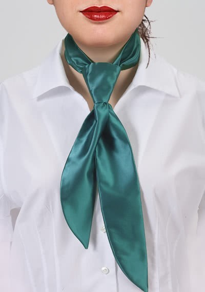 Krawatte für Damen aqua Poly-Faser