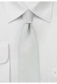 Schmale Krawatte  zart strukturiert weiß