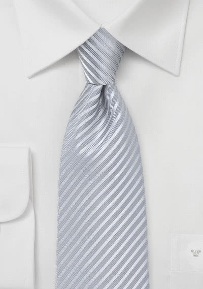Krawatte abgestuft streifengemustert silbergrau