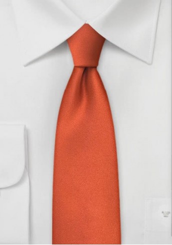 Limoges Krawatte schmal rot-orange
