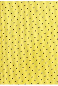 Krawatte schlank Punkt-Pattern gelb dunkelblau