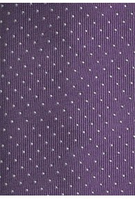 Krawatte schmal Punkt-Dessin lila silber