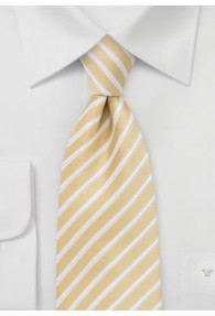 Krawatte Streifen gelb schneeweiß