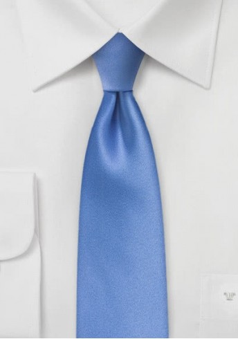 Krawatte einfarbig blau schmal