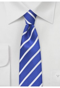 Krawatte schmal Streifen blau weiß