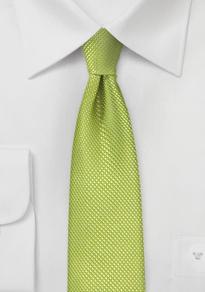 Krawatte schmal geformt Struktur waldgrün
