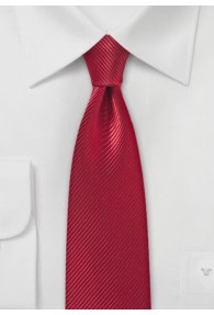 Schmale Krawatte unifarben rot Linien