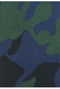 Camouflage-Kravatte dunkelgrün royalblau