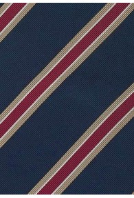 Clip-Krawatte navy gold rot