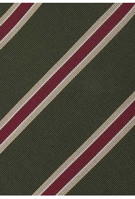 Krawatte moosgrün/gold/rot