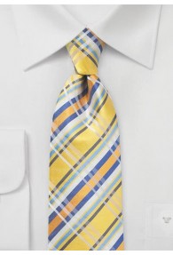 Krawatte topmodisches Schottenkaro gelb