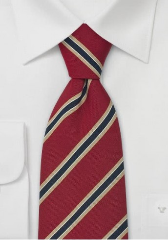Clip-Krawatte rot navy beige