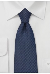 Clip-Krawatte Karo-Oberfläche navy