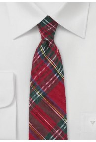 Krawatte Karo-Muster rot Baumwolle