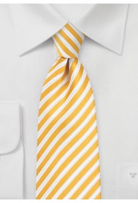 Businesskrawatte Business-Streifen gelb weiß